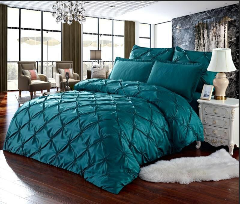 фото Комплект постельного белья евро Сатин шелк атласный