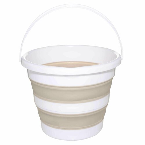 Ведро складное 10 л пластикрезина серо-бежевое Foldaway 1290₽