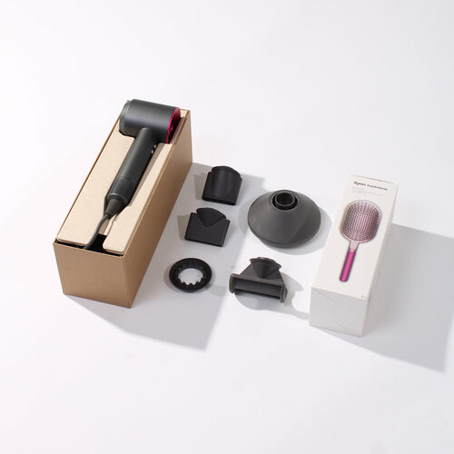 Фен для волос Малайзия не Китай HD08 фуксия подарок набор расчесок 680000₽