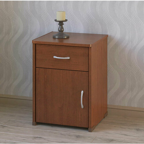 Тумба прикроватная с выдвижным ящиком и дверкой МагМебель ТмТП-2 вишня 7360₽