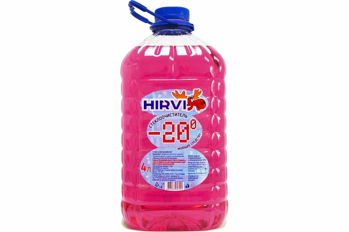 HIRVI Очиститель стекол зимний -20 4 л арт 043x340
