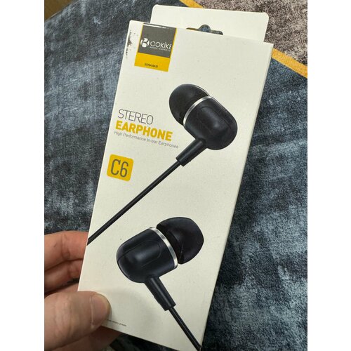 Проводные наушники капельки с микрофоном Cokike C6 116 Дцб 130см 32 Ом разъем 35мм для старых телефонов магнитолы радио MP3-плеера VR-оч 588₽