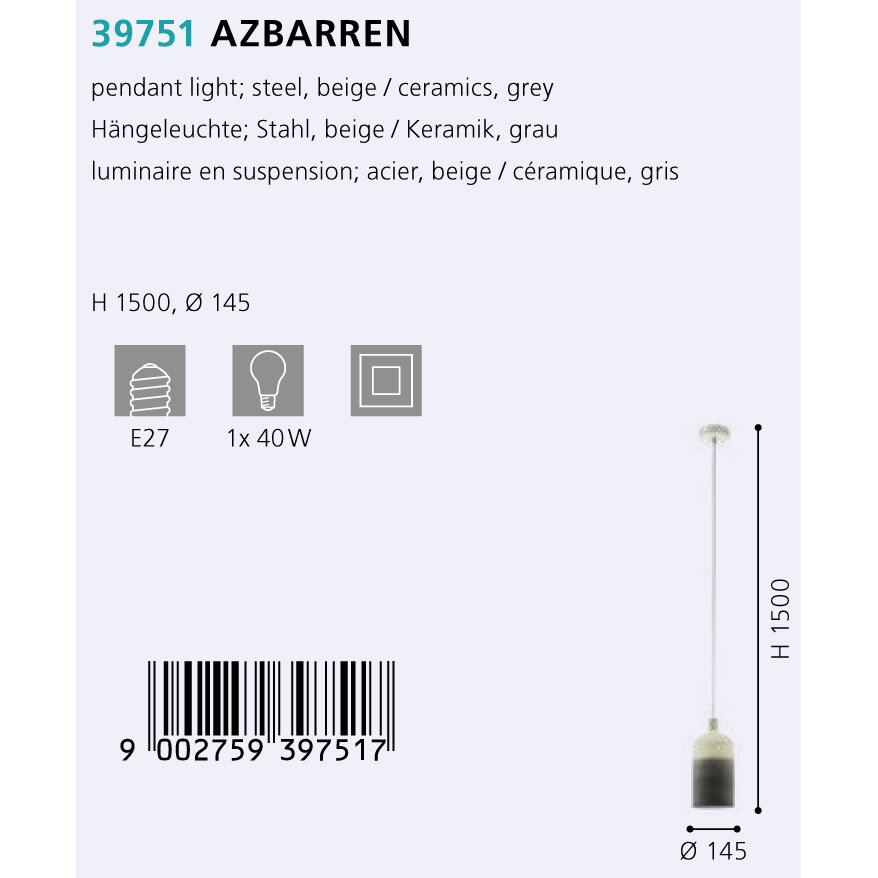 Светильник Eglo AZBARREN 39751 - фото №6