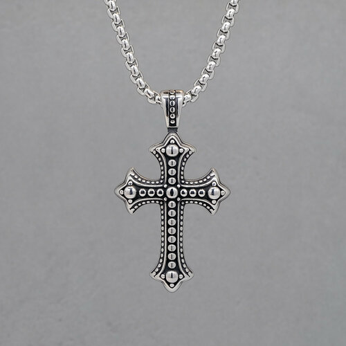 Крестик Ruby-Ruby, серебристый