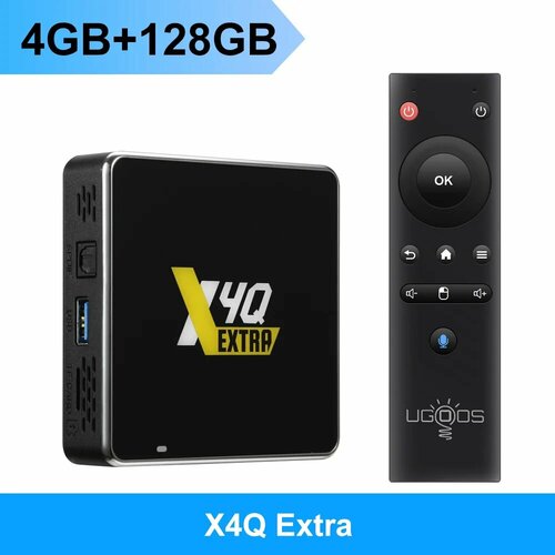 UGOOS X4Q Smart TV Box Android 11 X4Q Extra 4GB 128GB Европейская 10720₽