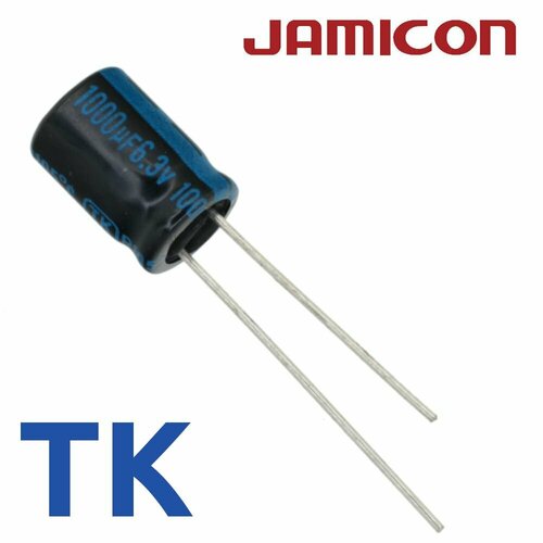 1000мкФ 6, 3В / TK / 8x11 / 105 С / конденсатор электролитический (50шт)