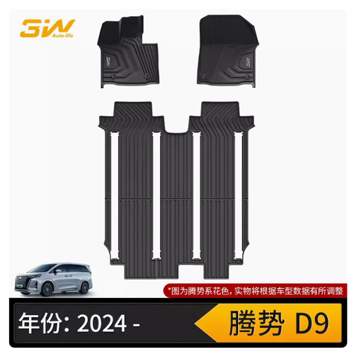 Коврики в салон 3W TPEMATS Denza D9 2023-2027