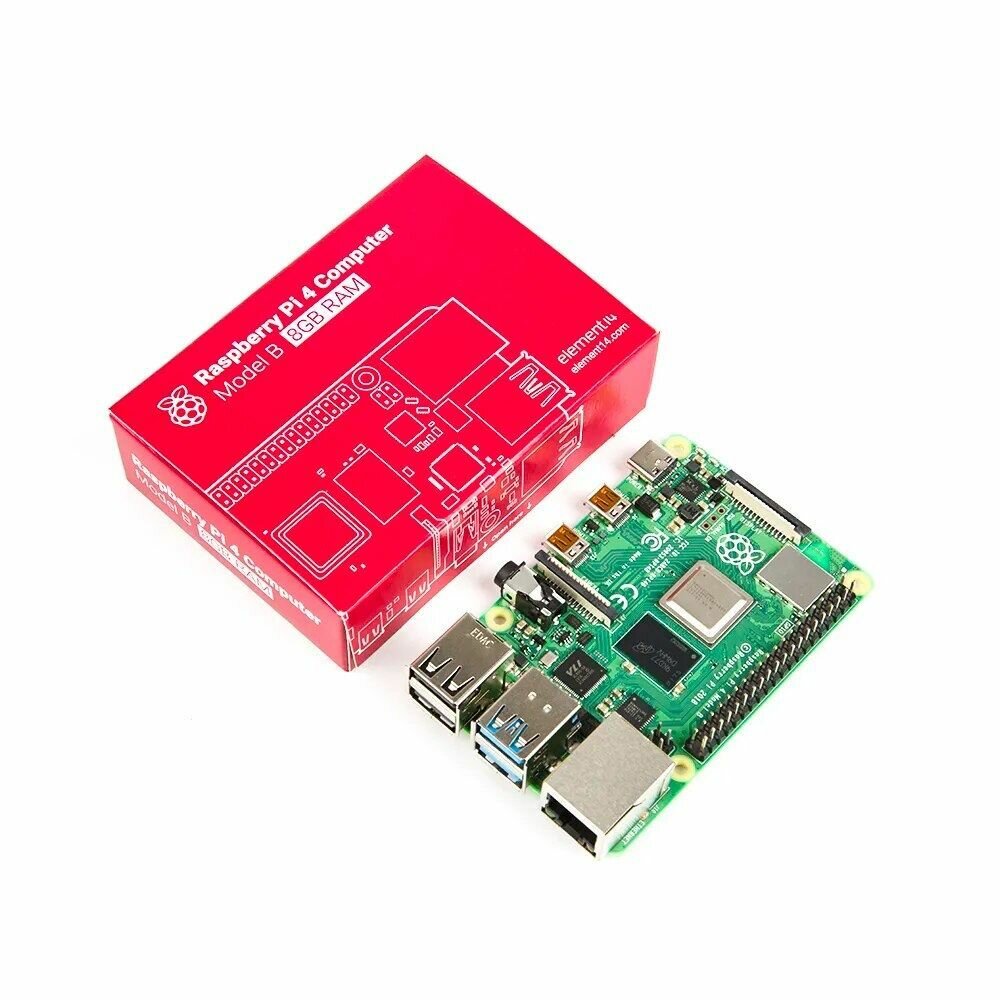 Микрокомпьютер Raspberry Pi 4 Model B 8GB, ARM, GLAN, Wi-Fi, Bluetooth