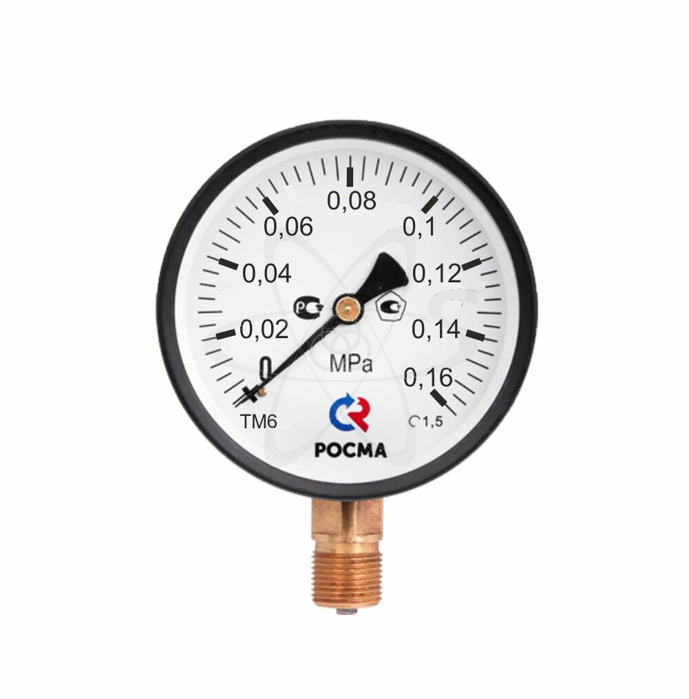 Манометр ТМ-610Р.00 (0.0,16 МPа) М20х1,5 кл1.5 - росма