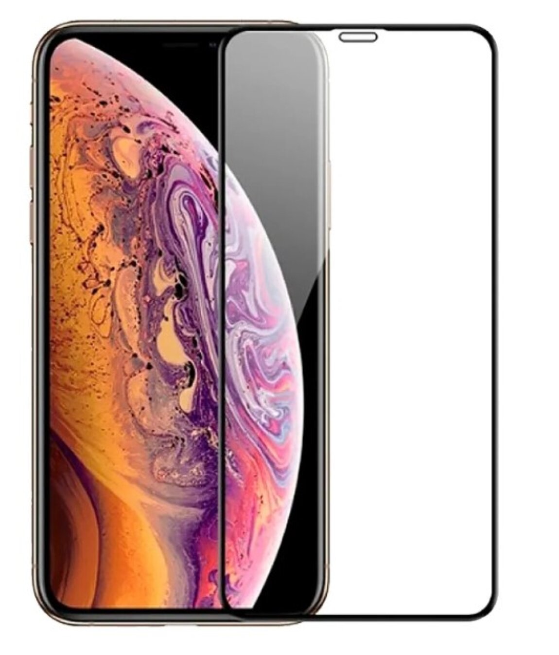 Защитное стекло для Apple iPhone X, XS, 11 Pro, черное