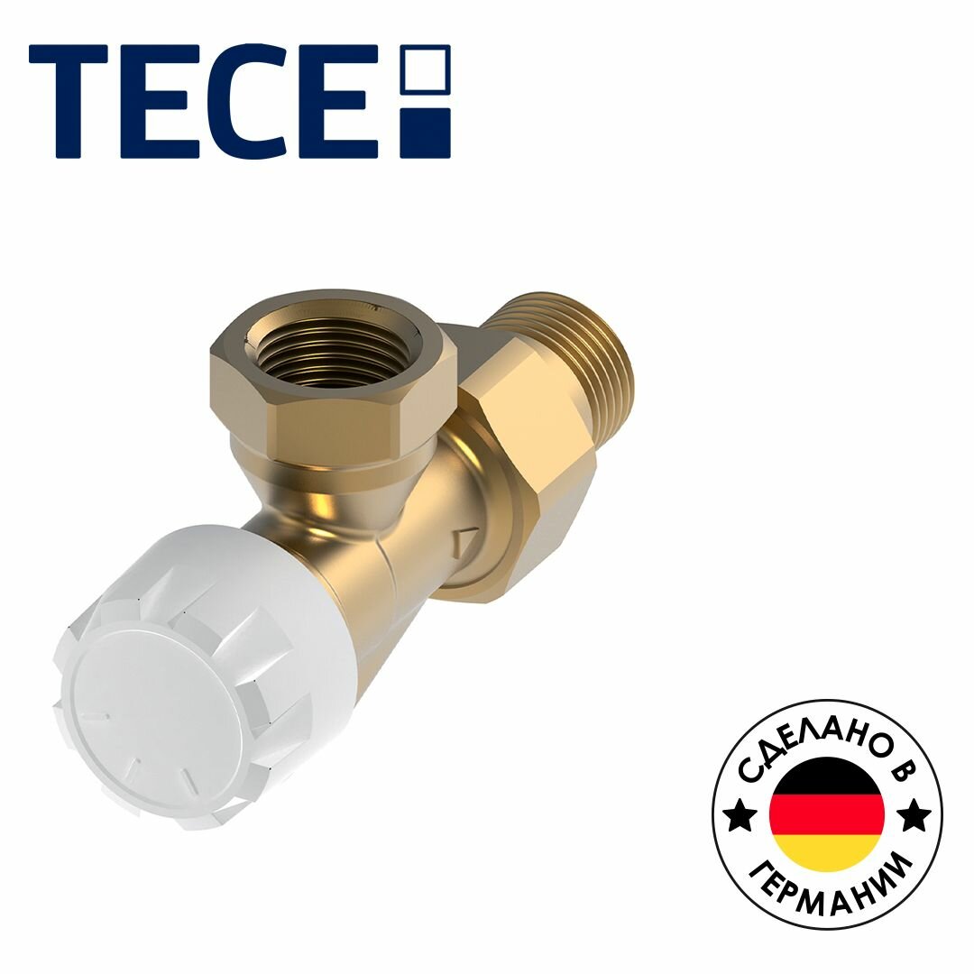 Термостатический вентиль TECE, осевой, R 1/2" x Rp 1/2"