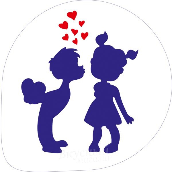 Трафарет для мастики/марципана Признание в любви Т133 (Набор из 6 шт.)