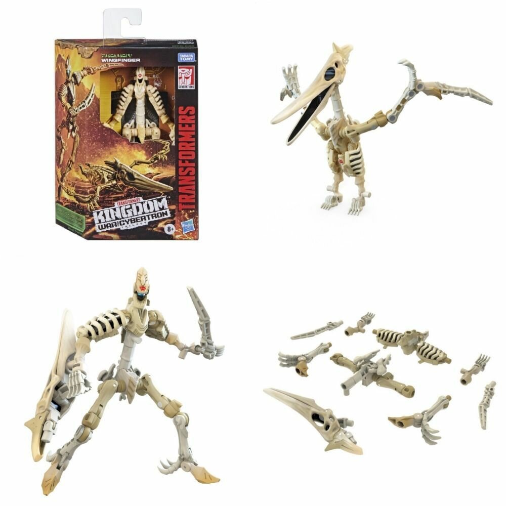 Hasbro Игрушки-трансформеры Generations War for Cybertron: Kingdom Deluxe Фигурка крылатого истребителя WFC-K25 - от 8 лет и старше, 5,5 дюймов F0679