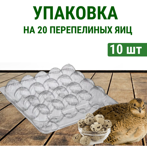 фото Комплект упаковка на 20 перепелиных яиц (10 шт) подворье