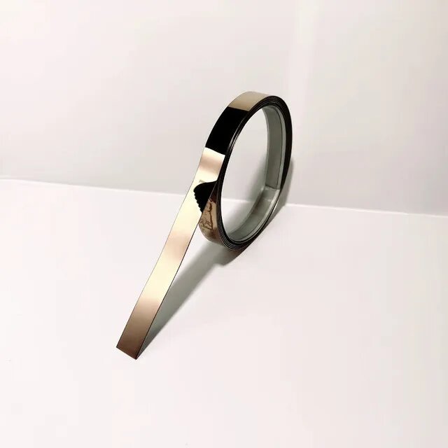 Зеркальная полоса из нержавеющей стали для декорирования стен, Rose gold, width1cm