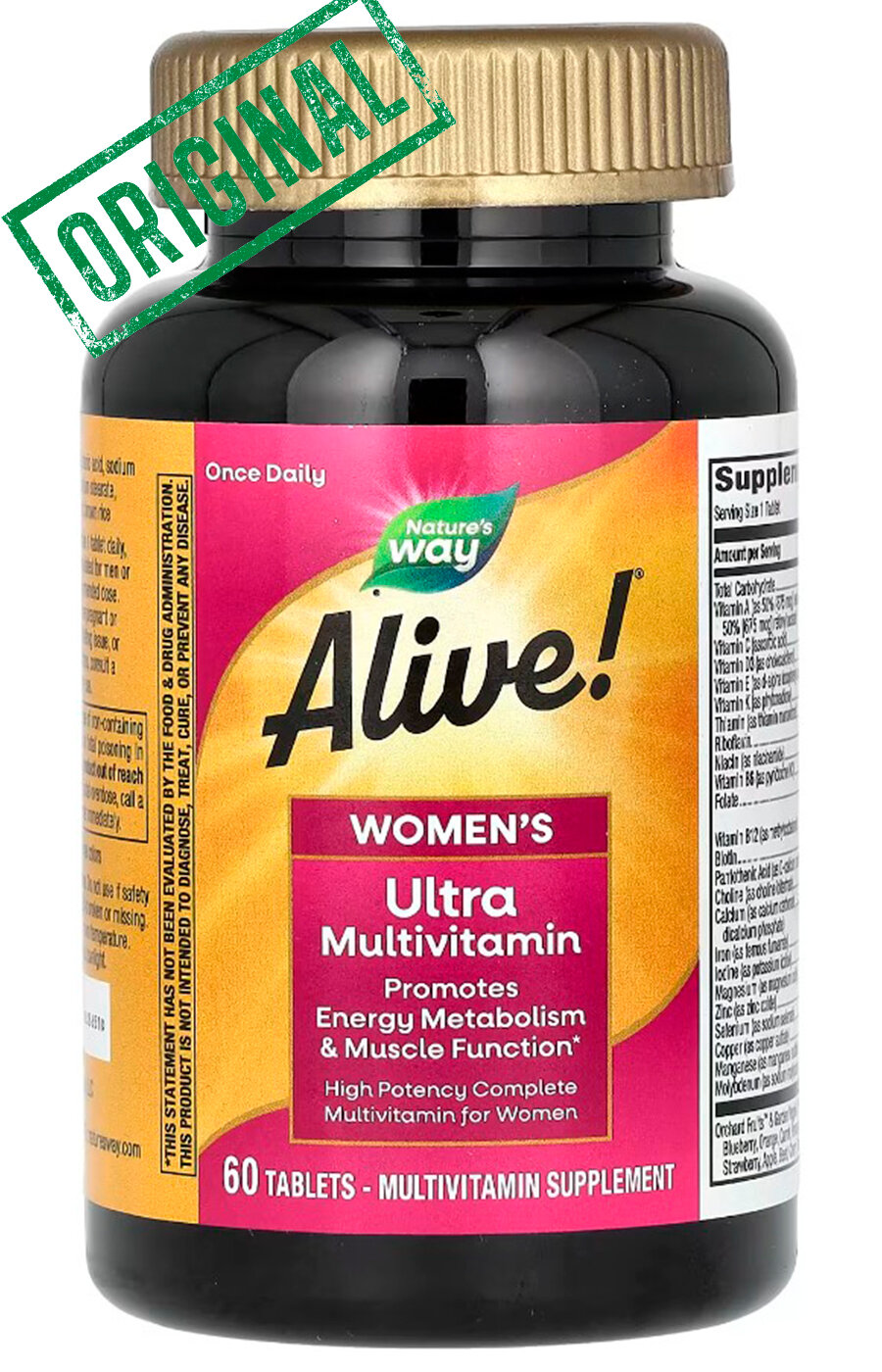 Natures Way Alive Once Daily полный комплекс высокоэффективных мультивитаминов для женщин 60 таблеток