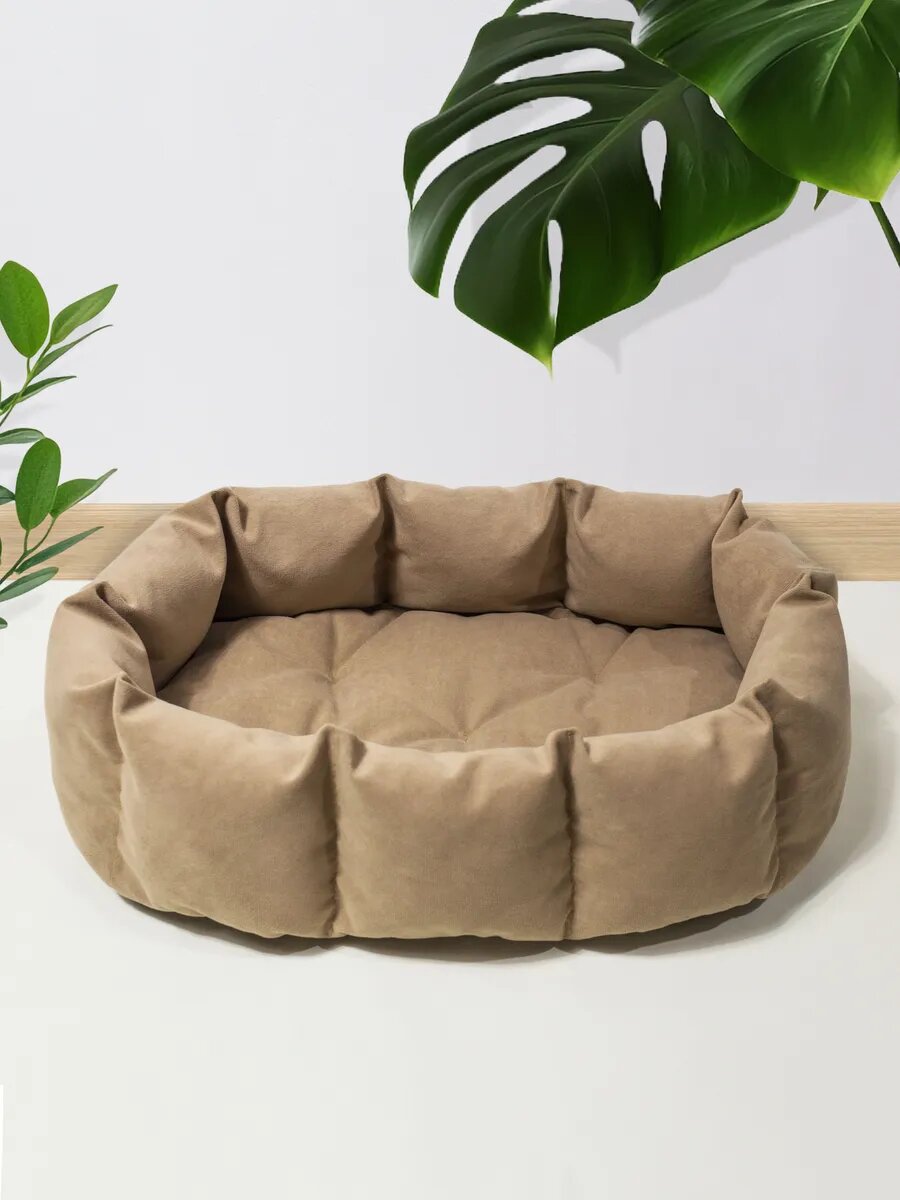 Лежаки Для Животных Xiaomi Овальная лежанка из велюра со съемной подушкой, для кошек и собак