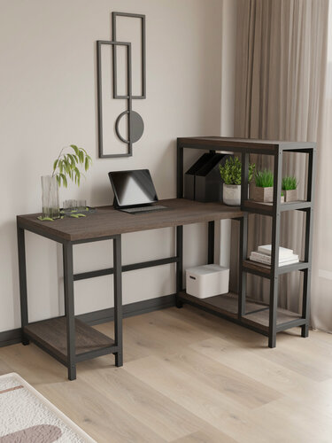 Изображение товара Компьютерный стол Landloft "Гордон Лайт" Loft, угловой, цвет венге винтаж