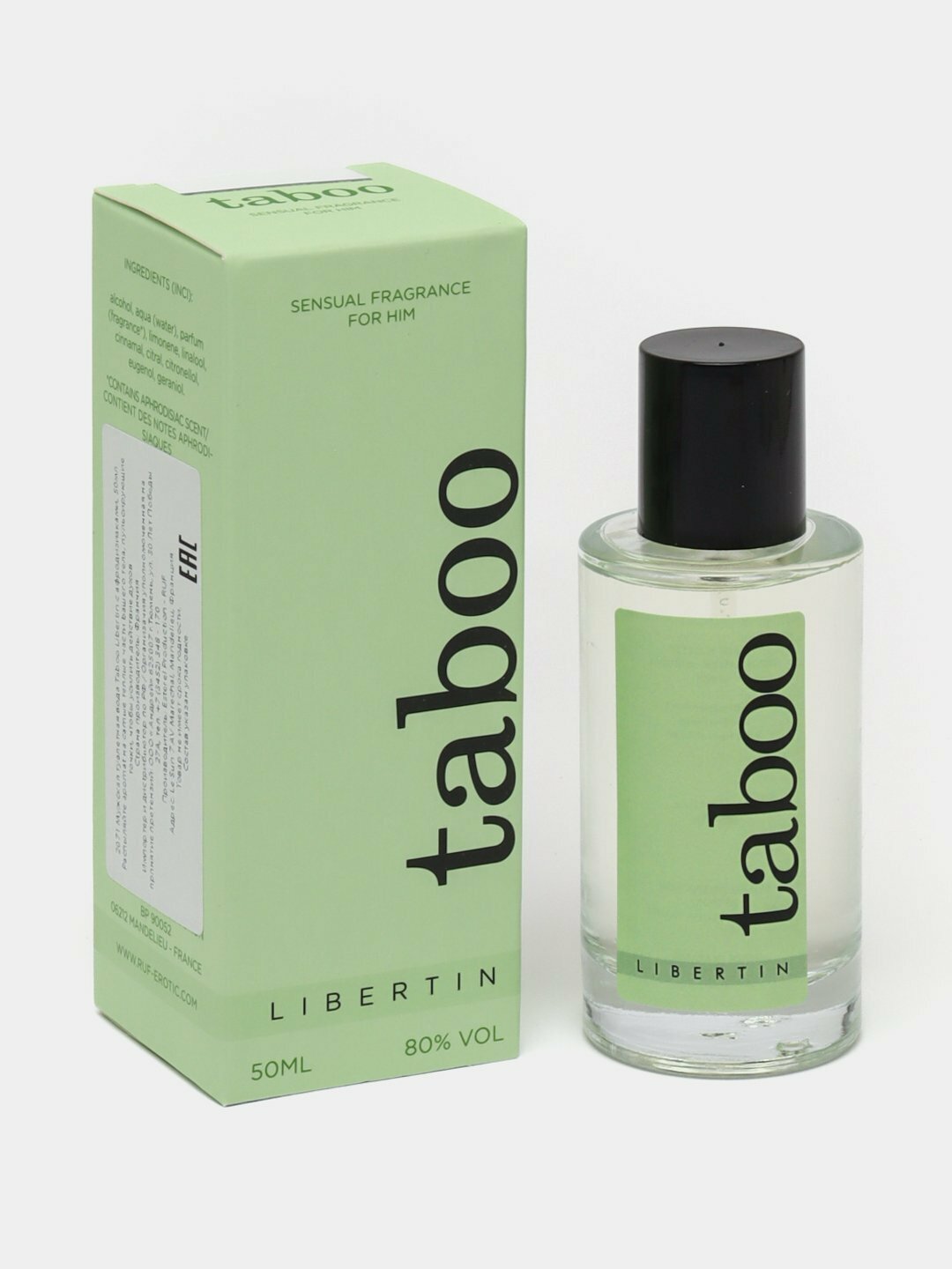 Ayollar uchun Taboo Frivole tualet suvi feromonli 50 ml ajoyib hidli ehtiroslarni uyg'otuvchi atir
