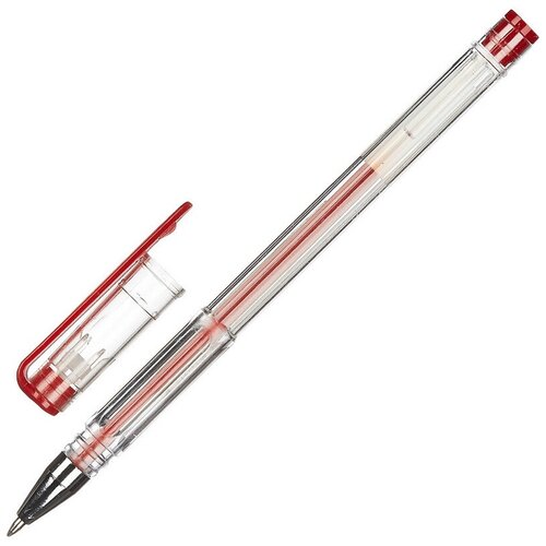 Ручка гелевая неавтоматическая Attache,красный стержень,0,5мм,без манжета 5 штук