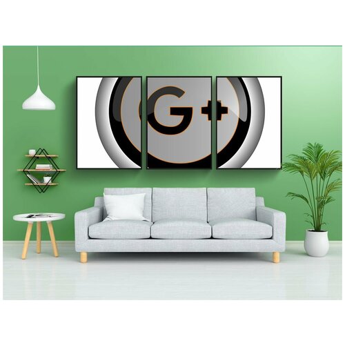 фото Набор модулных постеров для интерьера "g, гугл плюс, социальные медиа" 60x90 см. в тубусе, без рамки lotsprints