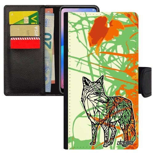 фото Простой чехол-книжка для // xiaomi mi 8 // "лиса" лисенок охота, utaupia, цветной