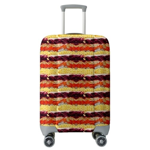 фото Чехол для чемодана marengo textile шуба s, оранжевый