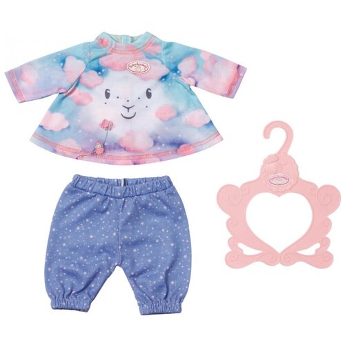 Zapf Creation комплект одежды для сладких снов для куклы Baby Annabell 703199 голубой/фиолетовый
