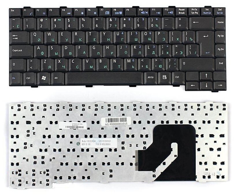 Клавиатура для ноутбука Asus 04GNCQ1KRU01 русская черная 930₽