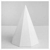 Геометрическая фигура, пирамида 8-гранная Мастерская Экорше, 20 см (гипсовая) 2709147 .
