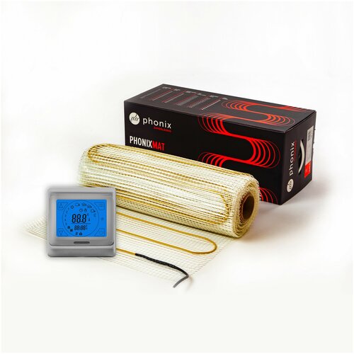 Электрический теплый пол PHONIX 15 м2 phm-150 Втм2 сенсорный программируемый терморегулятор золотой в комплекте 6818₽