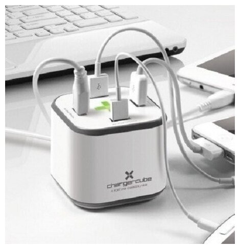 Зарядная станция Bliss Chargercube 220V-5V USB 4 портов 86A суммарно 424AmaxUSB20 HUB