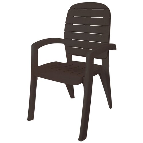 Садовое кресло из высококачественного пластика шоколадного цвета (111,5х61х62,5 см)