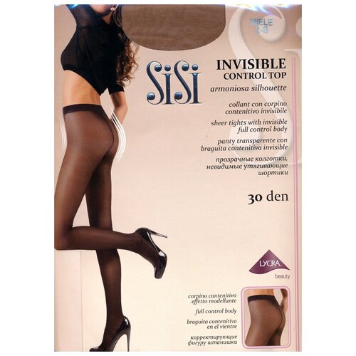 Колготки Sisi Invisible Control Top, 30 den, черный