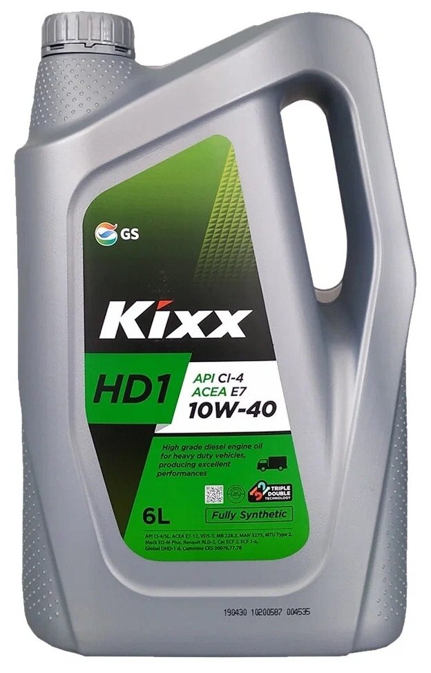 Масло моторное Kixx HD1 10W-40 6 л синт.
