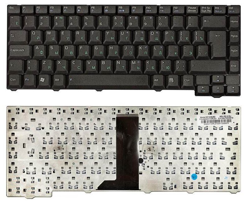 Клавиатура для ноутбука Asus F2Jv 28pin Русская Черная 1000₽