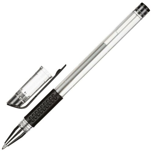 Attache ручка гелевая Economy, 0.5 мм, 901702, черный цвет чернил, 12 шт.