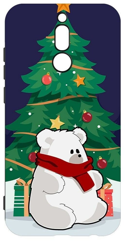 Чехол-накладка Krutoff Софт Кейс Медвежонок для Xiaomi Redmi 8 черный