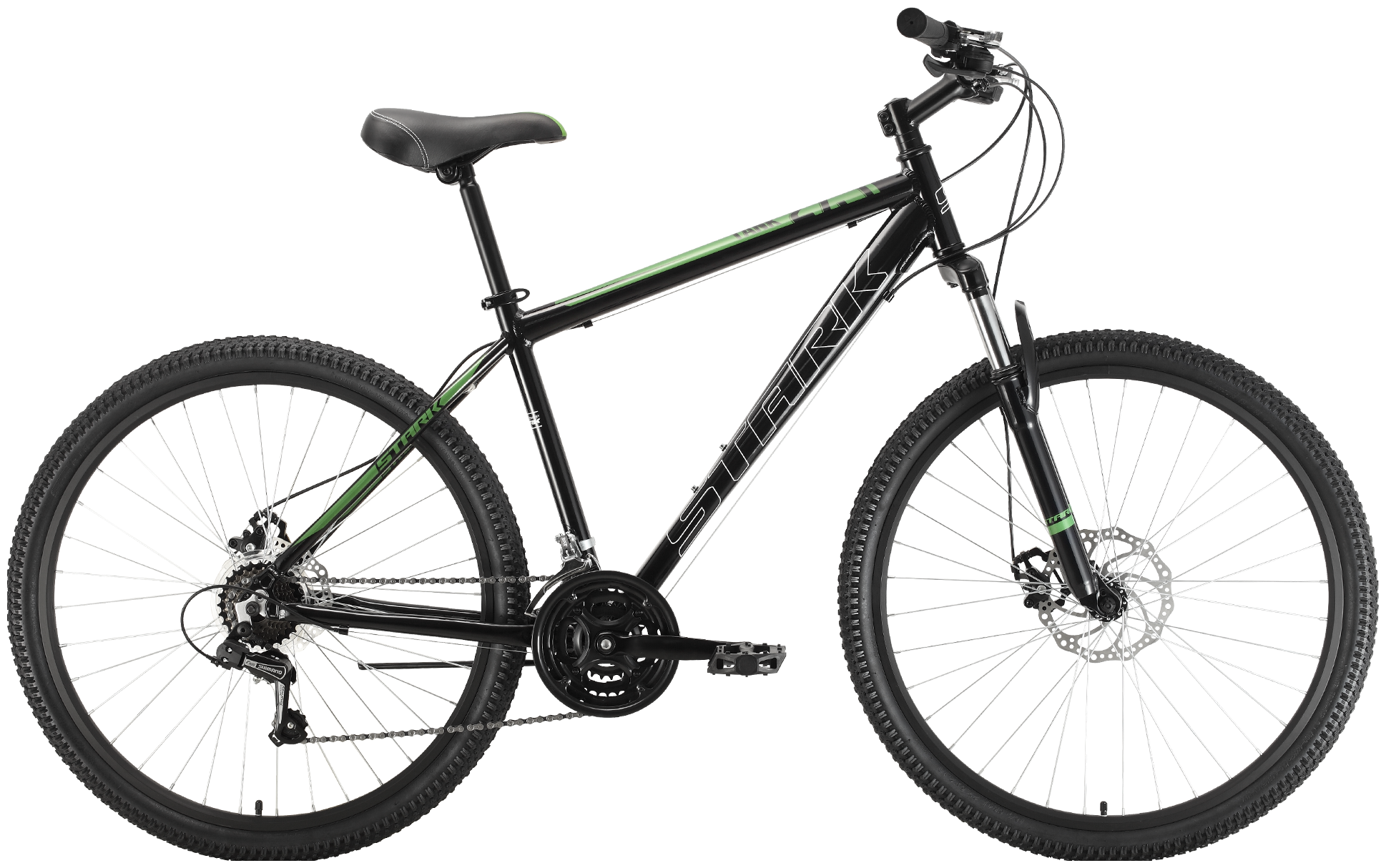 Горный велосипед Stark , год 2023, цвет Желтый-Зеленый, ростовка 20 - фото №2