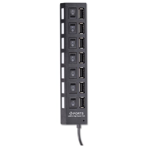 USB 20 хаб с выключателями Smartbuy 7 портов СуперЭконом SBHA-7207-B черный 75000₽