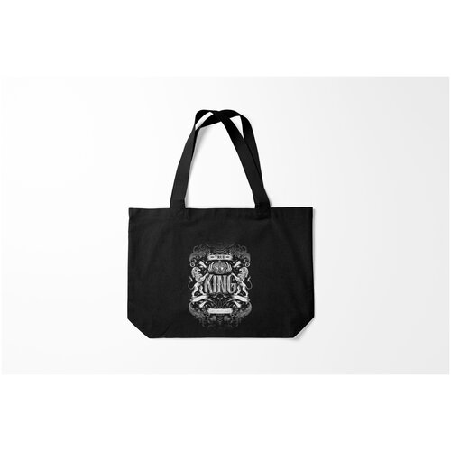 фото Сумка-шоппер / 46х35 см / прикольные надписи / пафосные королевский черный burnettie