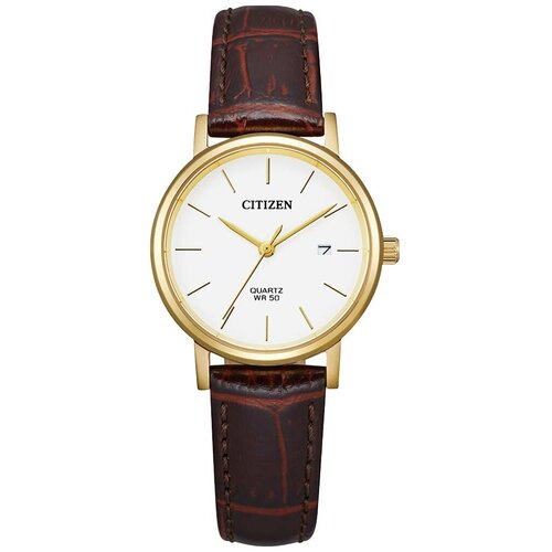 Наручные часы CITIZEN Basic EU6092-08A, коричневый, белый