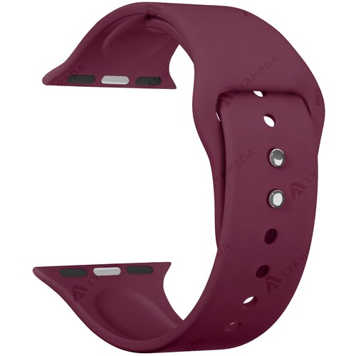 Силиконовый ремешок для Apple Watch 42/44/45 mm LYAMBDA ALTAIR DS-APS08-44-WR Wine red