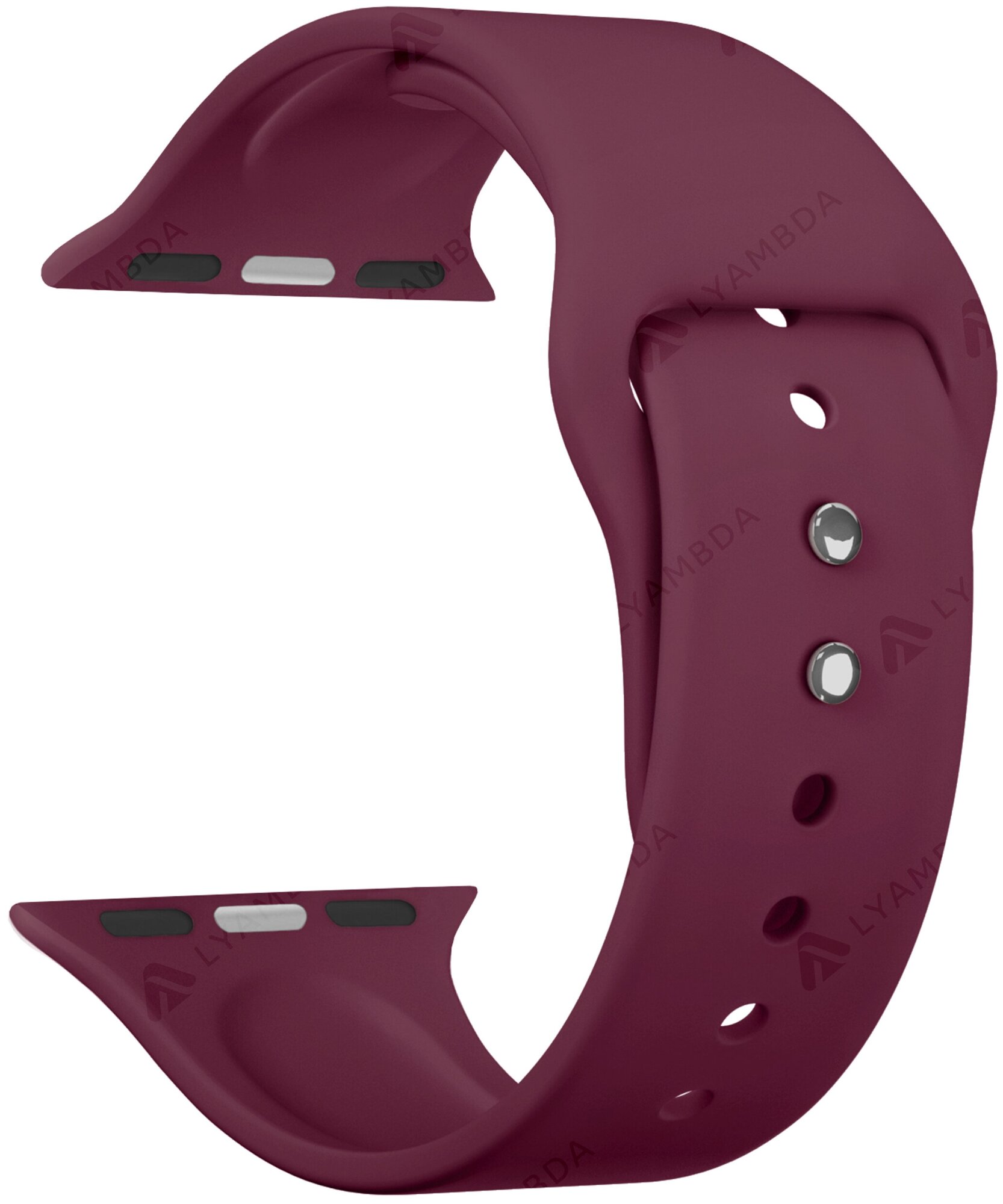 Силиконовый ремешок для Apple Watch 42/44/45/49 mm LYAMBDA ALTAIR DS-APS08-44-WR Wine red