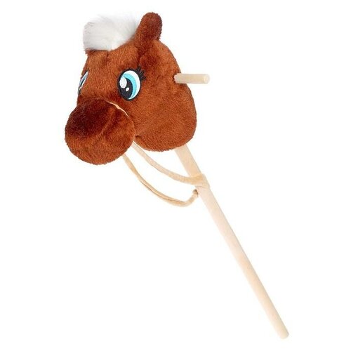 фото Мягкая игрушка «конь-скакун», на палке, цвет коричневый zabiaka