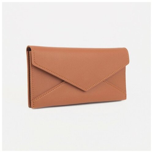 фото Кошелёк на кнопке, цвет коричневый noname