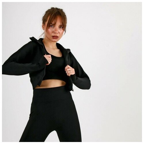 фото Топ женский спортивный ананас, цвет черный, sl russian brand, р-р m нет бренда