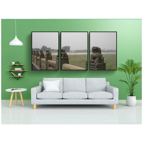 фото Набор модулных постеров для интерьера "китай, пекин, мост" 60x90 см. в тубусе, без рамки lotsprints