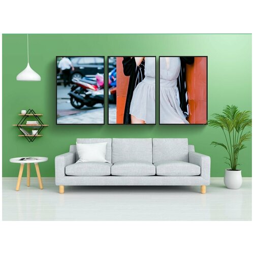 фото Набор модулных постеров для интерьера "прекрасный, милый, кафе" 60x90 см. в тубусе, без рамки lotsprints