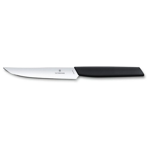 фото Нож для стейка victorinox swiss modern, лезвие 12 см с прямой кромкой, чёрный victorinox mr-6.9003.12